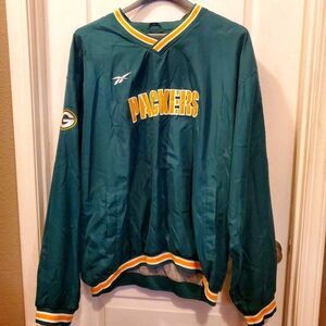 Vintage 90's NFL PACKERS Lined Pullover Coat. Water & wind resistant! XXL